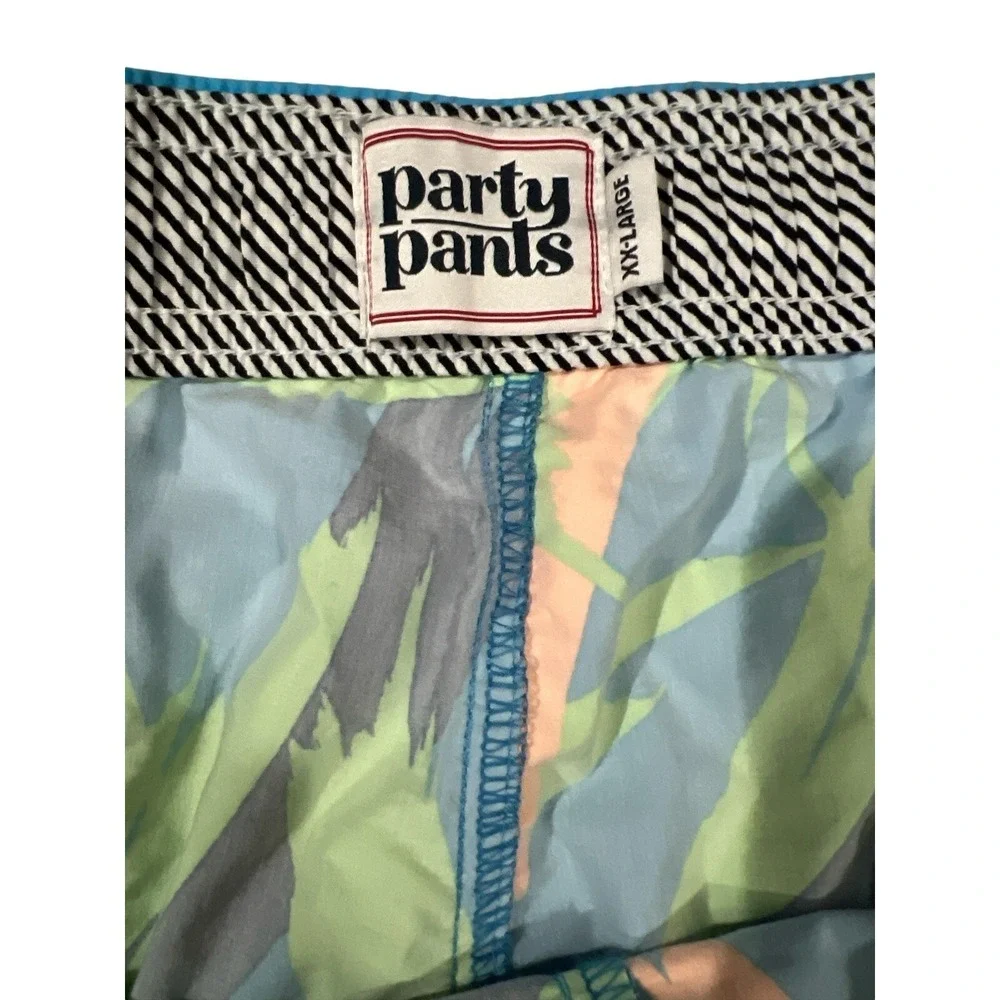 Party Pants Swim Trunks Tropical drawstring shorts 2X NEW!
